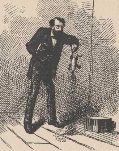 Original 1875 engraving as Simon Wheeler is called away